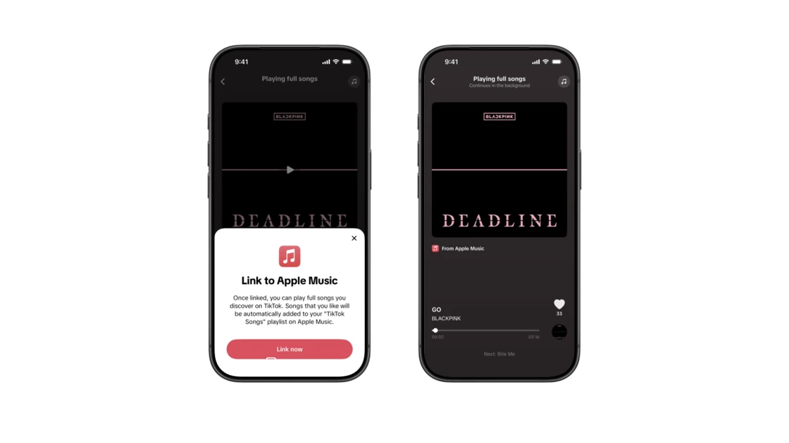 TikTok now lets Apple Music subscribers play full songs without leaving the app | TechCrunch