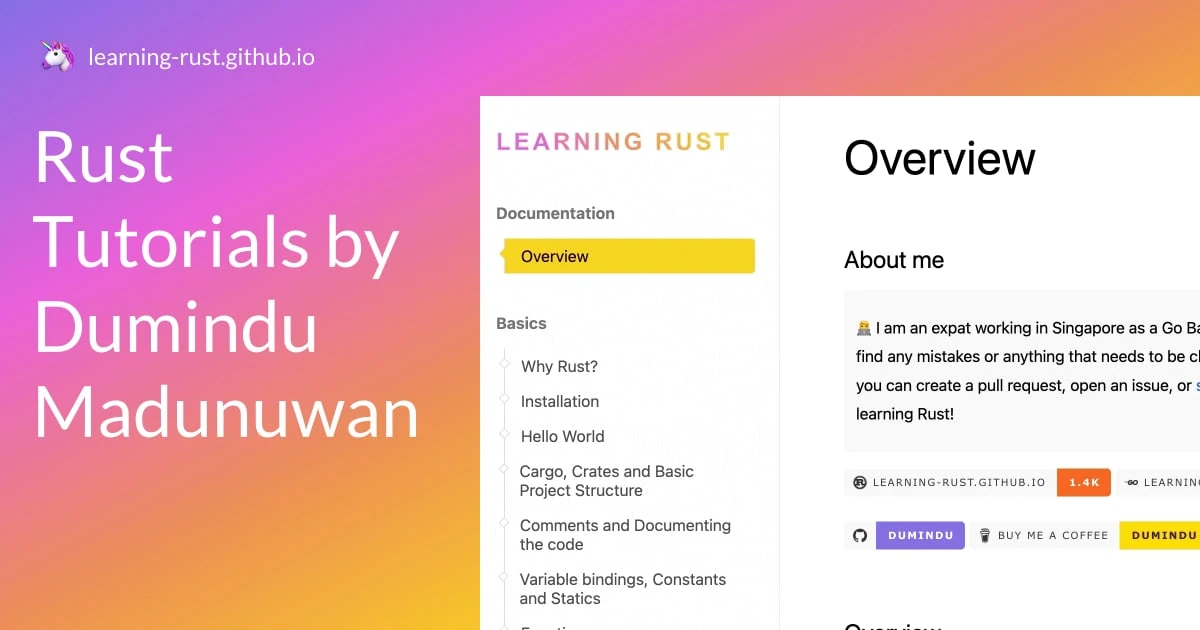 Learning-Rust.Github.io: Rust Programming Language Tutorials for Everyone