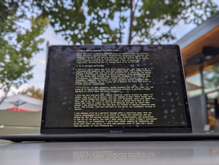 I don't want to read what you didn't write