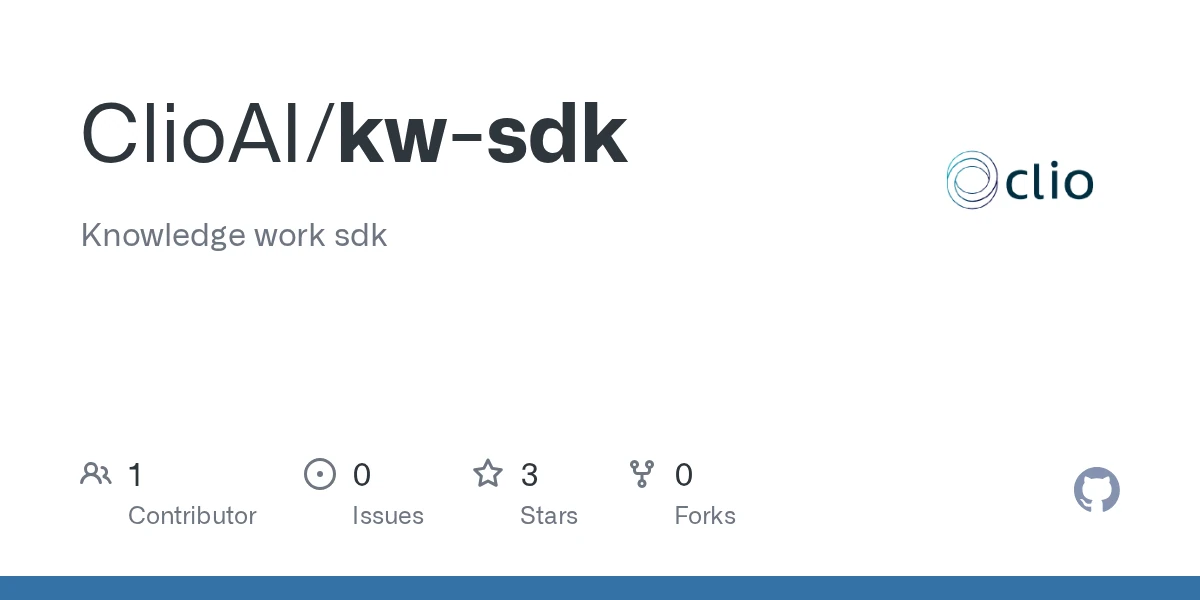 GitHub - ClioAI/kw-sdk: Knowledge work sdk