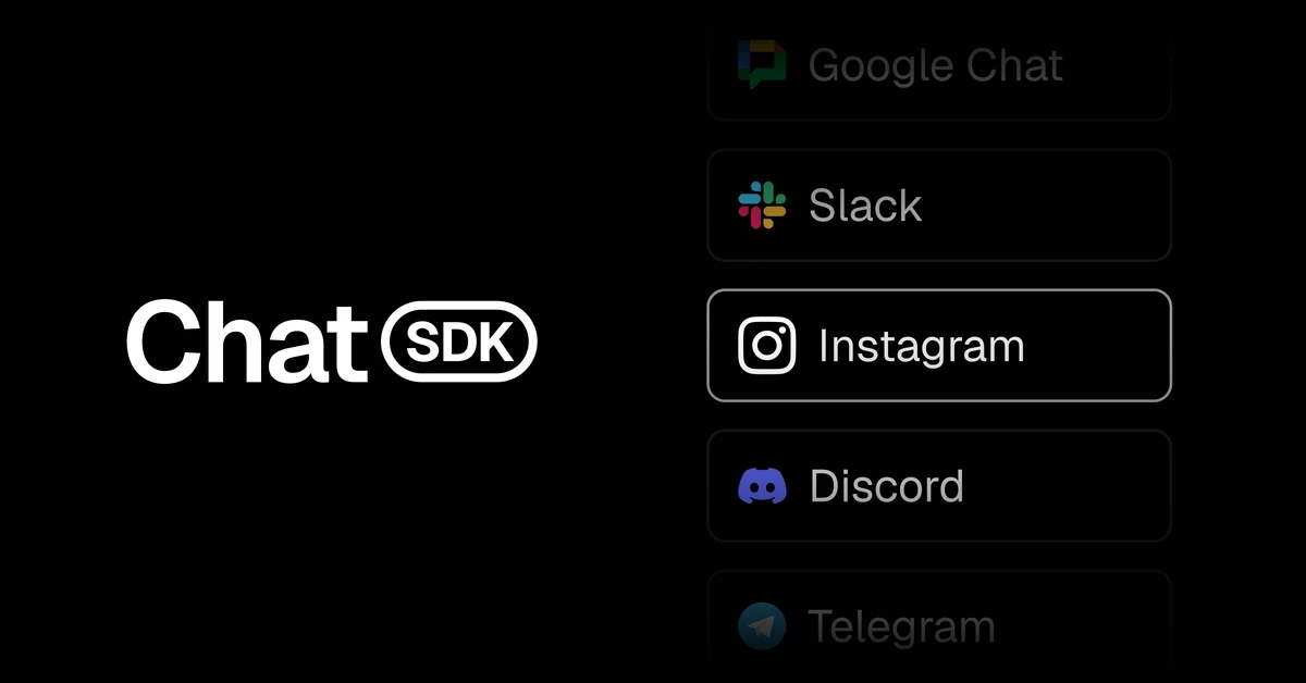 Chat SDK adds Instagram adapter