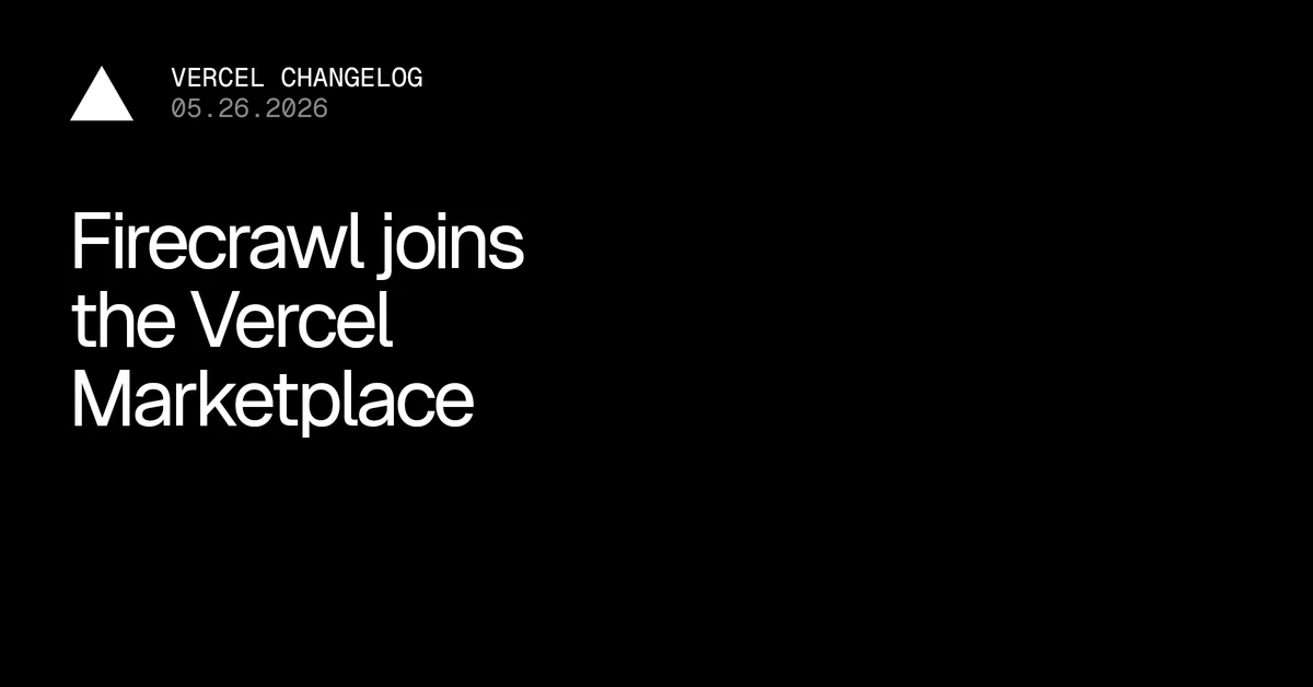 Firecrawl joins the Vercel Marketplace