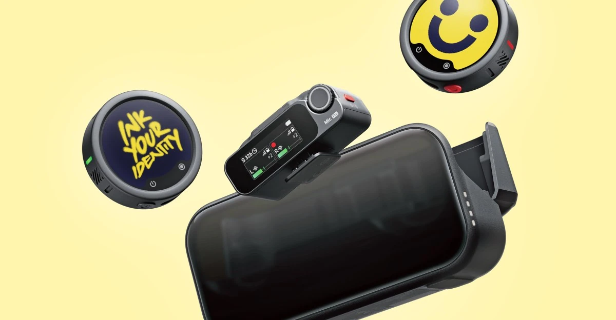 Insta360 is putting screens on its next wireless mics to show logos or images