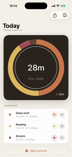 Show HN: OwnTime – a chess clock for your day's priorities