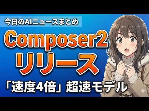 【Cursor大革命】独自AI「Composer 2」登場！コスト1/10・速度4倍でコーディング市場が激変｜今日のAIニュースまとめ【2026.03.20】