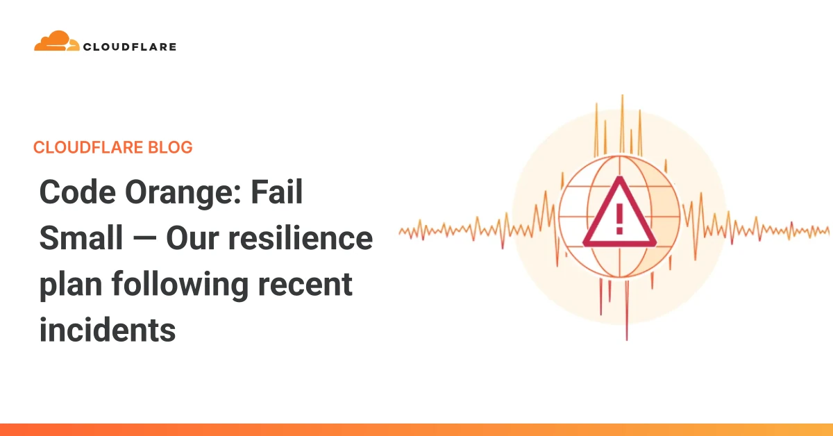 Code Orange: Fail Small — our resilience plan following recent incidents