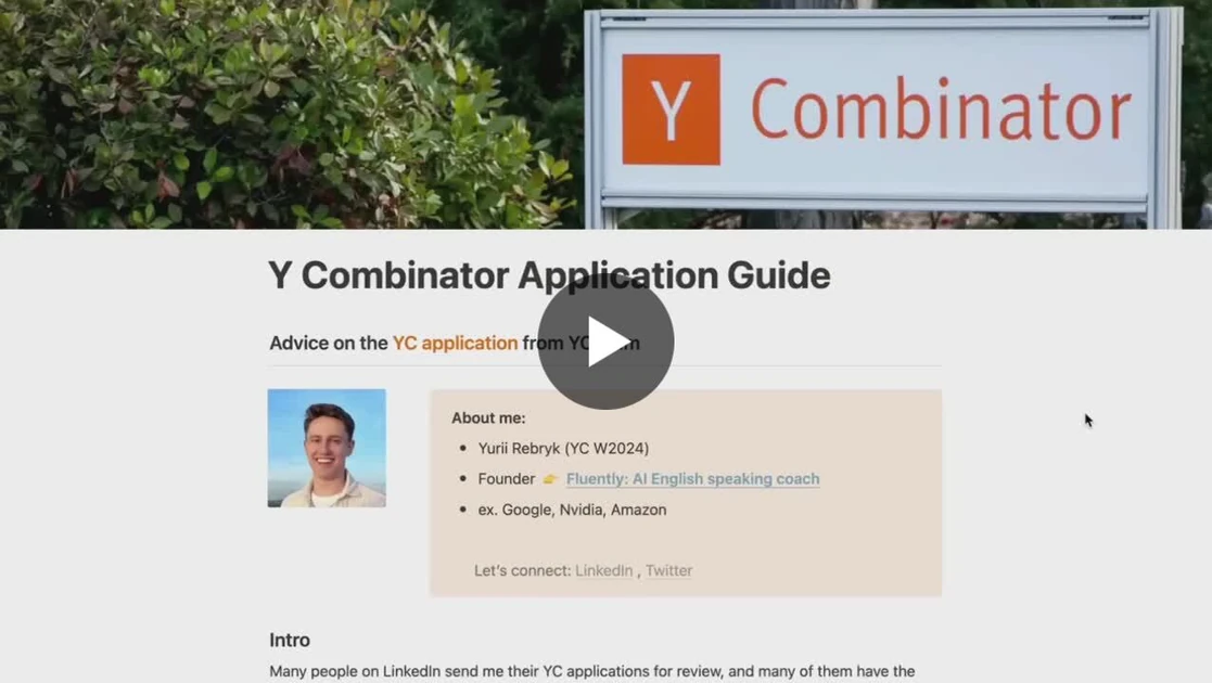 How to get into Y Combinator: My guide | Yurii Rebryk posted on the topic | LinkedIn