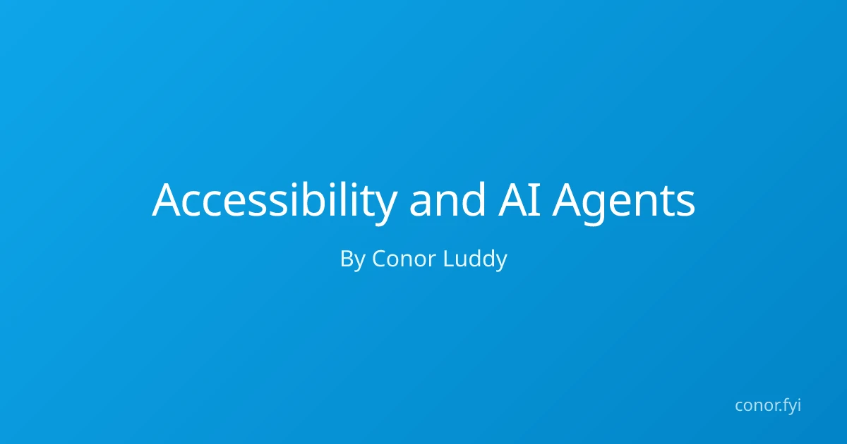 Accessibility and AI Agents