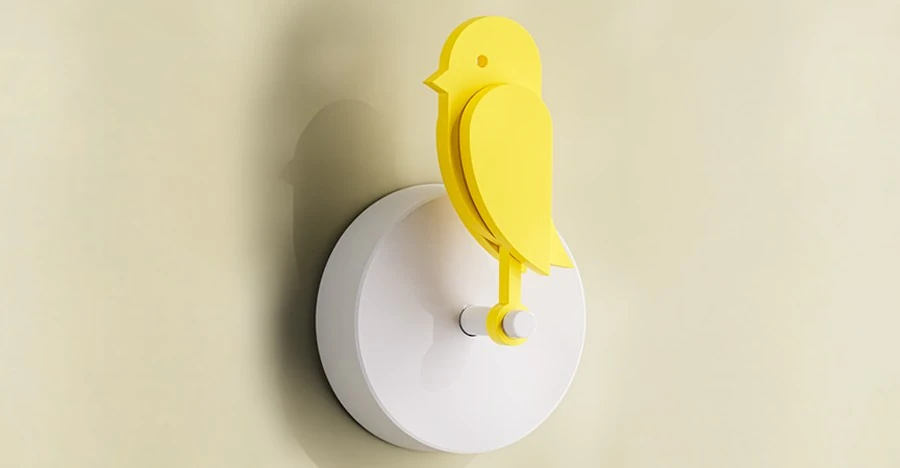 This mechanical bird drops dead when your home’s air quality worsens
