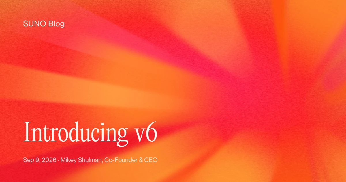 Suno v6 released for music creation