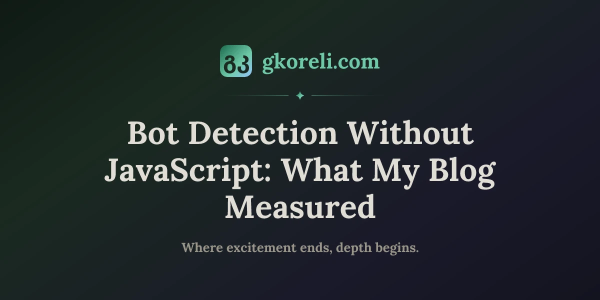 Bot Detection Without JavaScript: What My Blog Measured