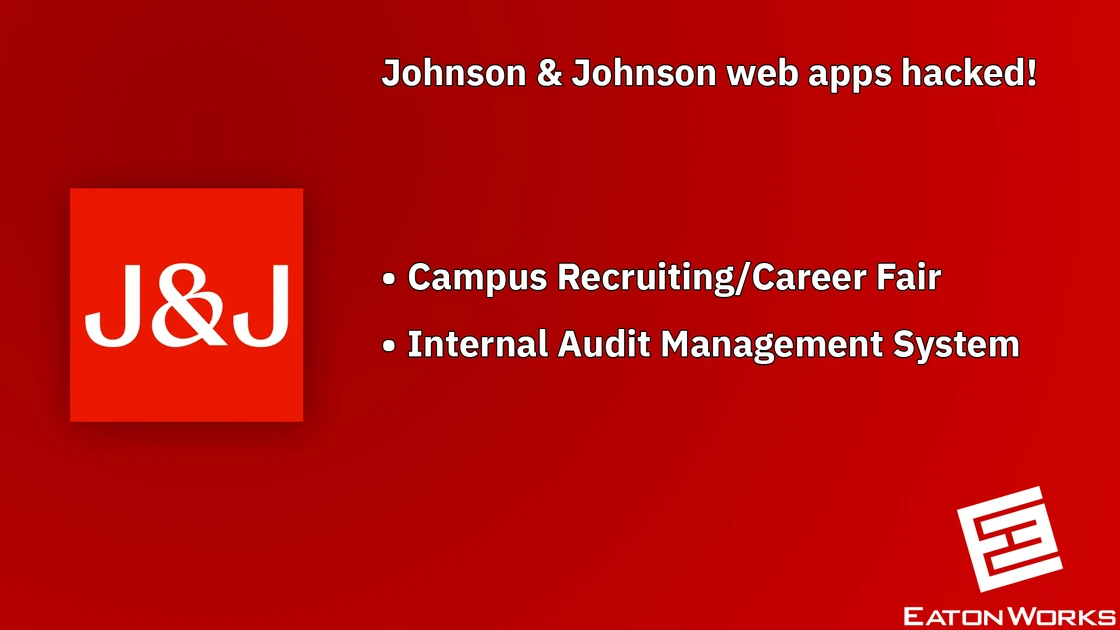 Exploiting vulnerabilities in Johnson and Johnson web apps