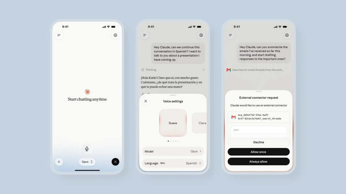 Anthropic updates Claude voice mode with more capable models