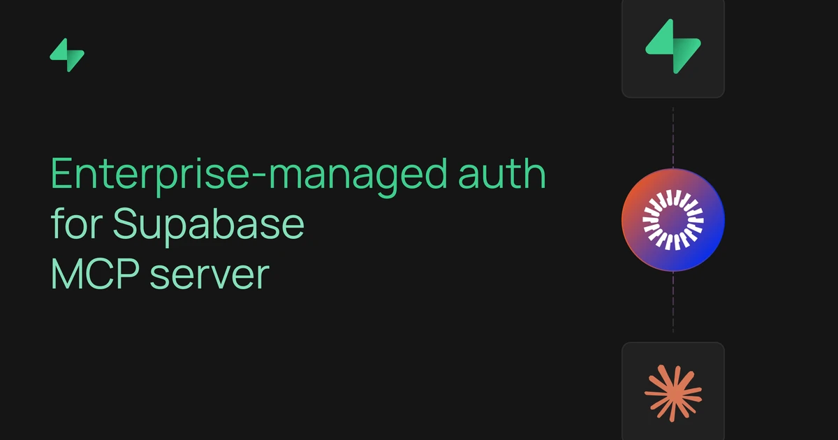 Enterprise-managed auth for the Supabase MCP server