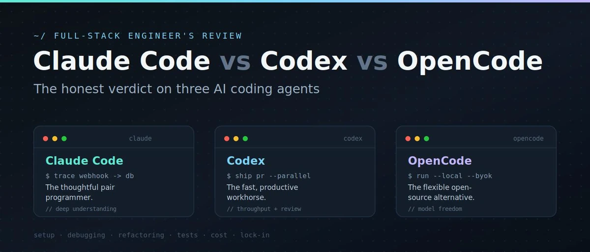 Claude Code vs Codex vs OpenCode: The Honest Verdict for ...