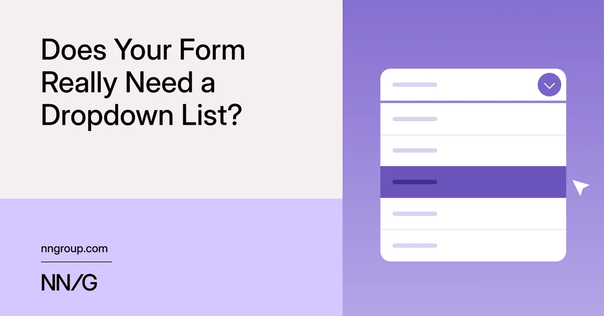 Does Your Form Really Need a Dropdown List?