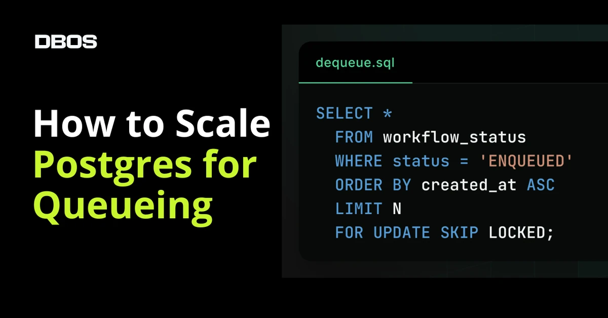 Postgres Queues Actually Scale