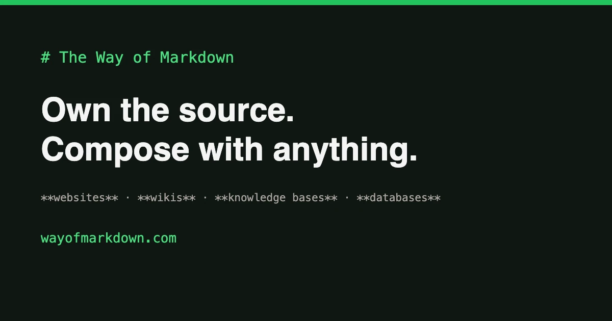 Markdown database pattern