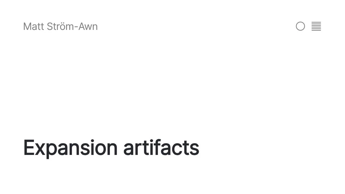 Expansion artifacts