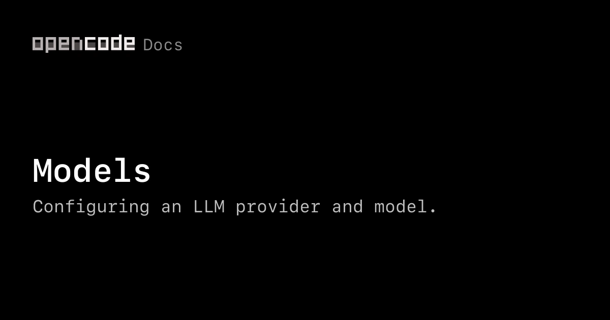Models | OpenCode