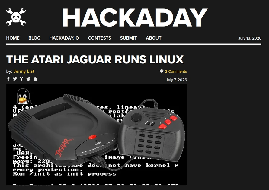 Linux on the Sega 32X. Who needs hardware synchronization primitives anyway?