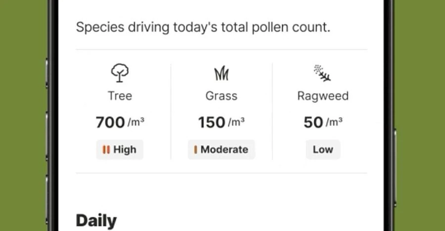 The Weather Channel app now predicts bad allergy days