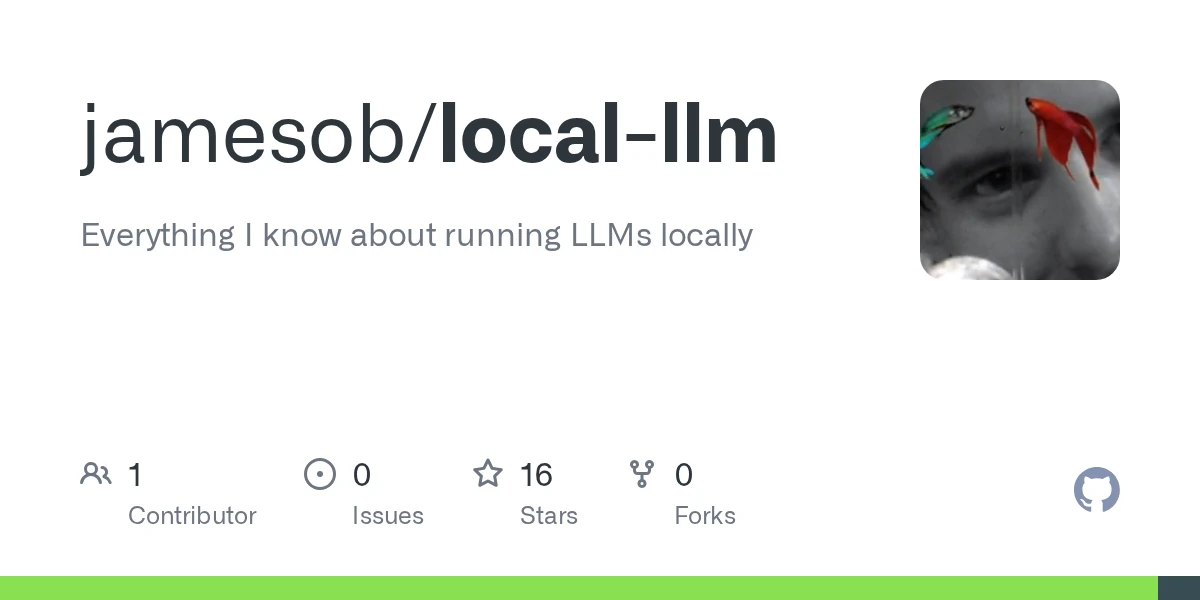 Jamesob's guide to running SOTA LLMs locally