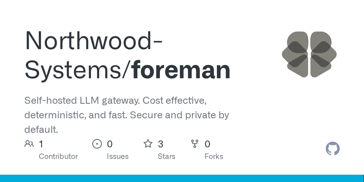 Show HN: Foreman, a self-hosted LLM gateway for cost aware model routing