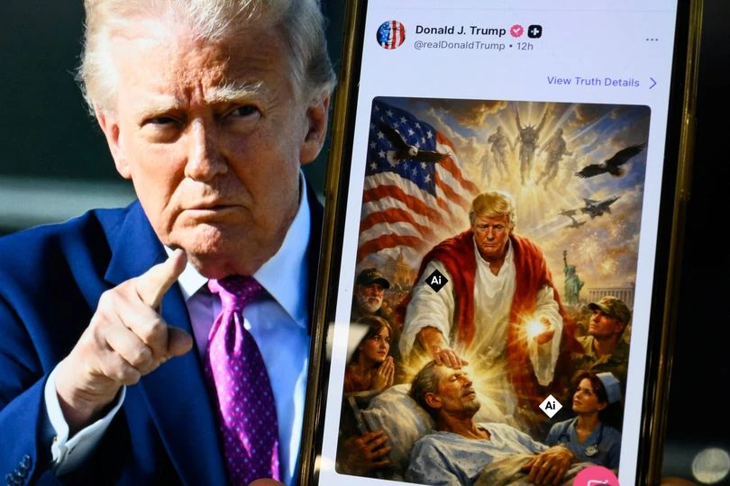 Trump hit by damning poll as Christian Republicans say he is ‘lying’ over AI Jesus image controversy