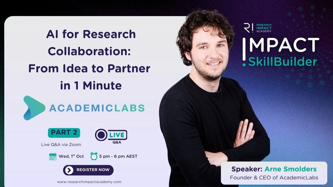 AI for Research Collaboration: From Idea to Partner in 1 Minute | Impact SkillBuilder