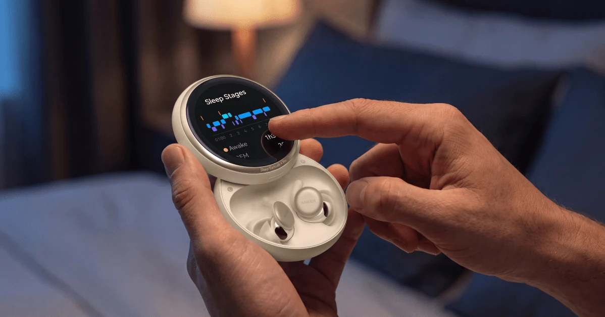 Anker put a display on the case of its new sleepbuds