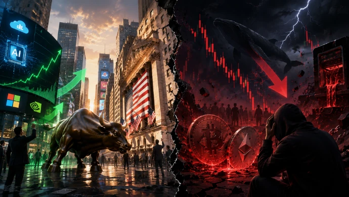 The tech record vs crypto crash: Why the liquidity roadmap just split in two