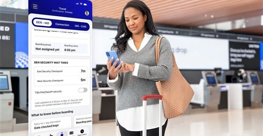 United adds TSA wait times to its mobile app