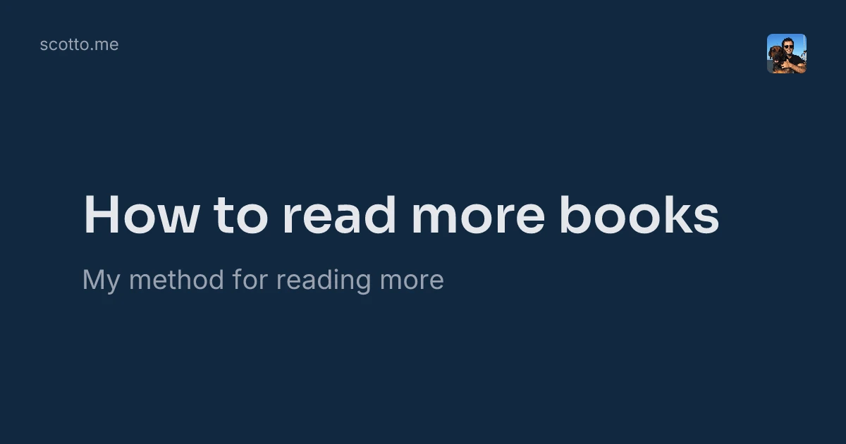 How to Read More Books