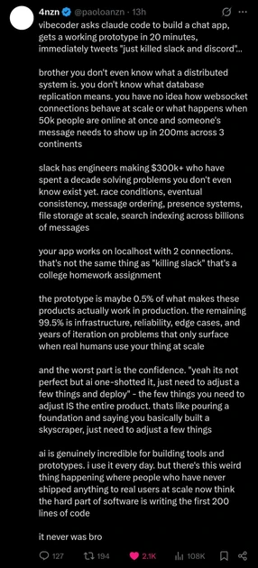 Why the majority of vibe coded projects fail