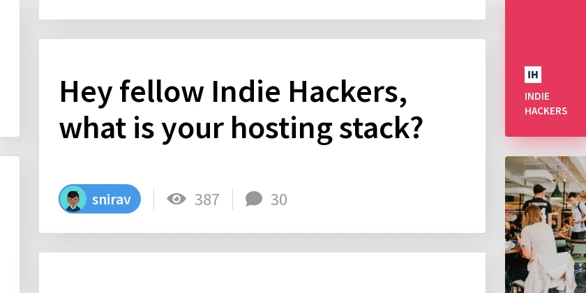 Hey fellow Indie Hackers, what is your hosting stack?