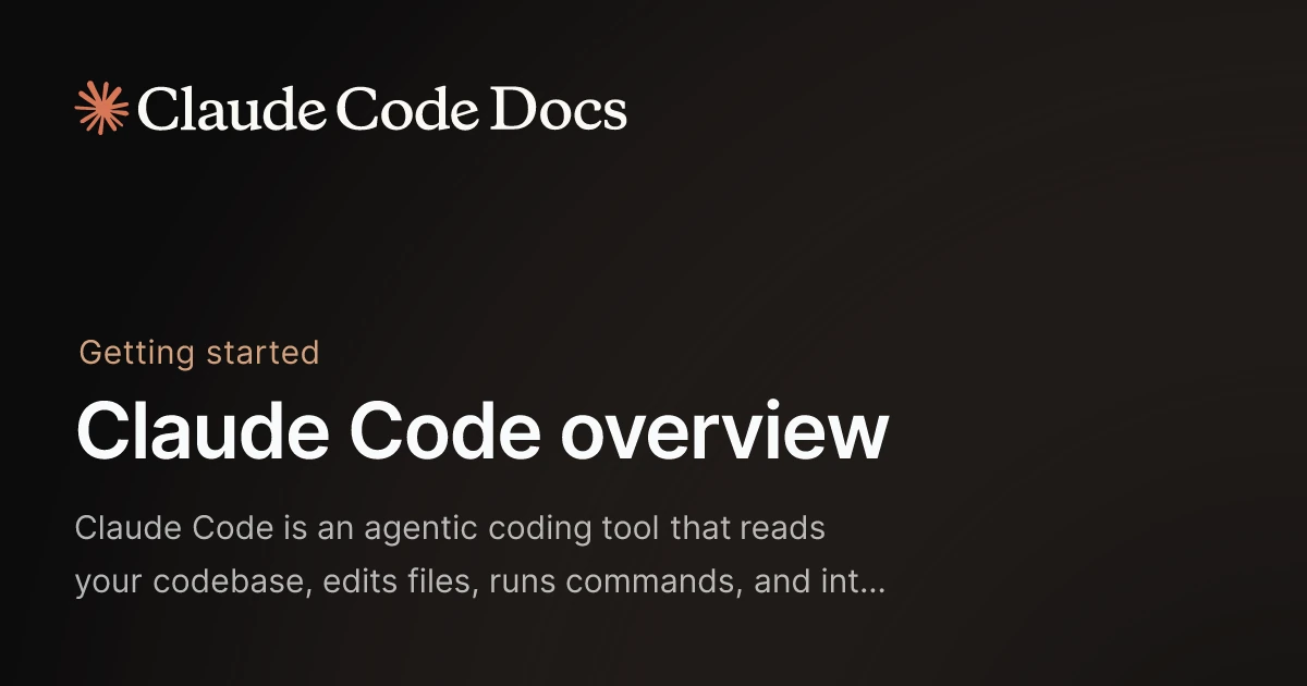 Claude Code overview - Claude Code Docs