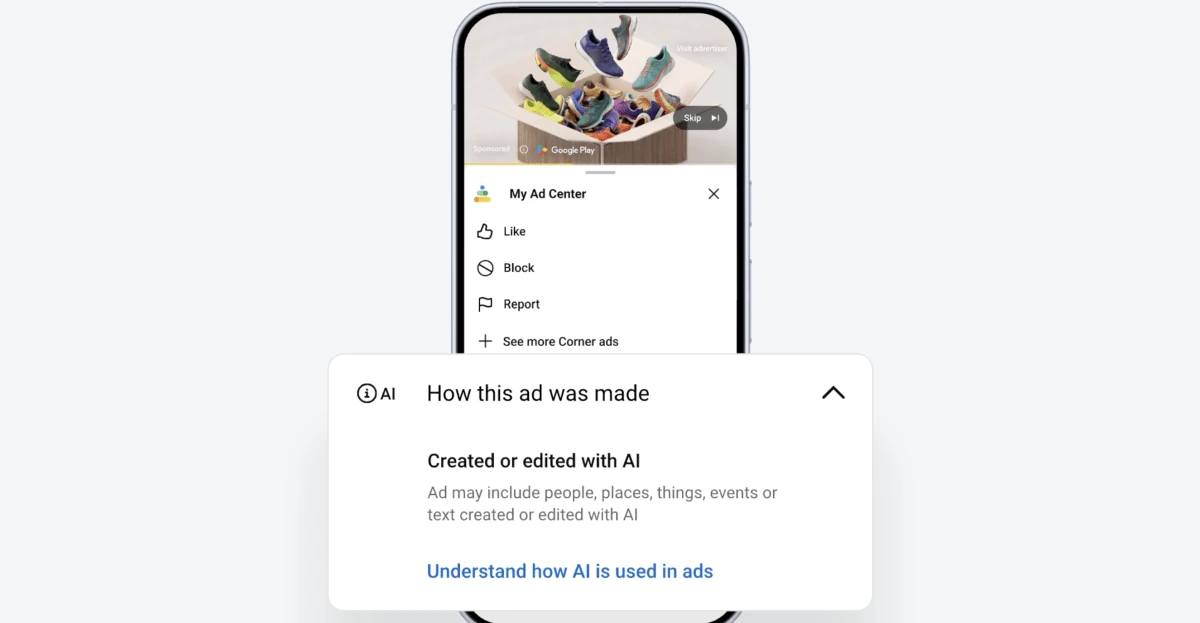 Google will now tell you if an ad was made with AI