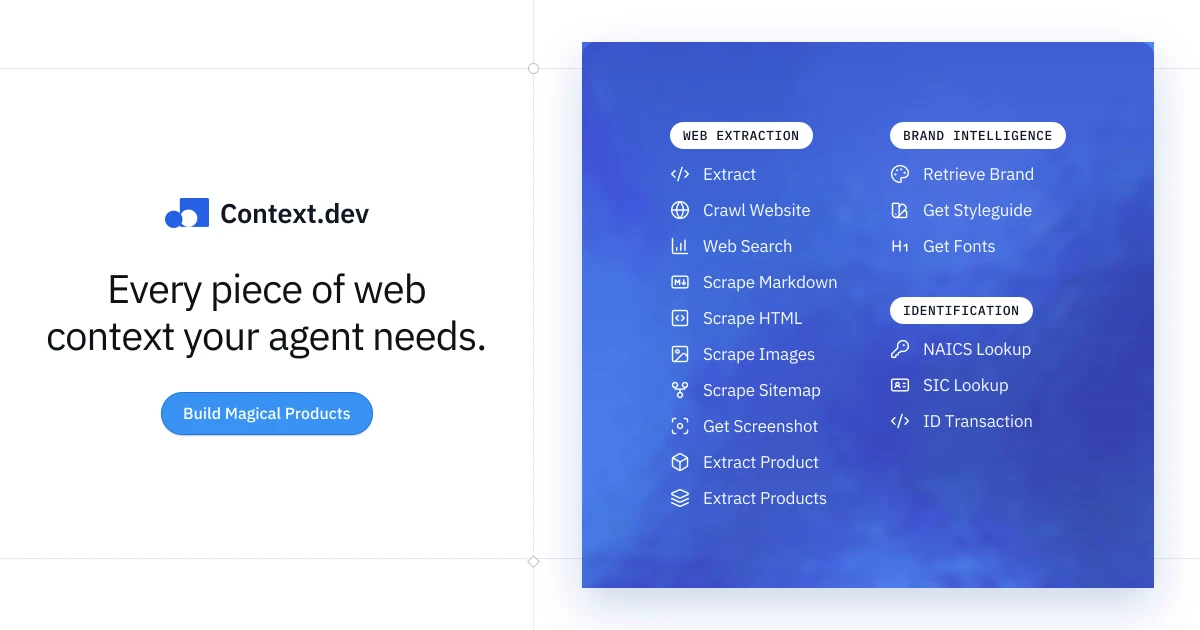 Launch HN: Context.dev (YC S26) – API to get structured data from any website