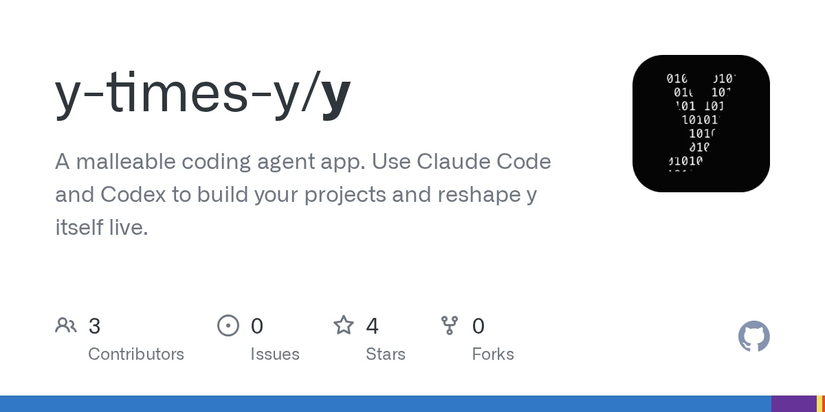 Show HN: Y – A malleable coding-agent desktop app built with Electron