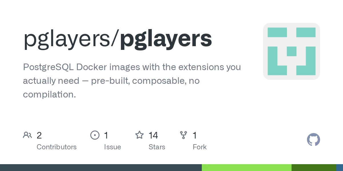 Show HN: Pglayers – PostgreSQL extensions as stackable Docker layers