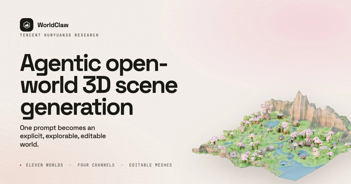 WorldClaw Agentic 3D open-world generation at scale