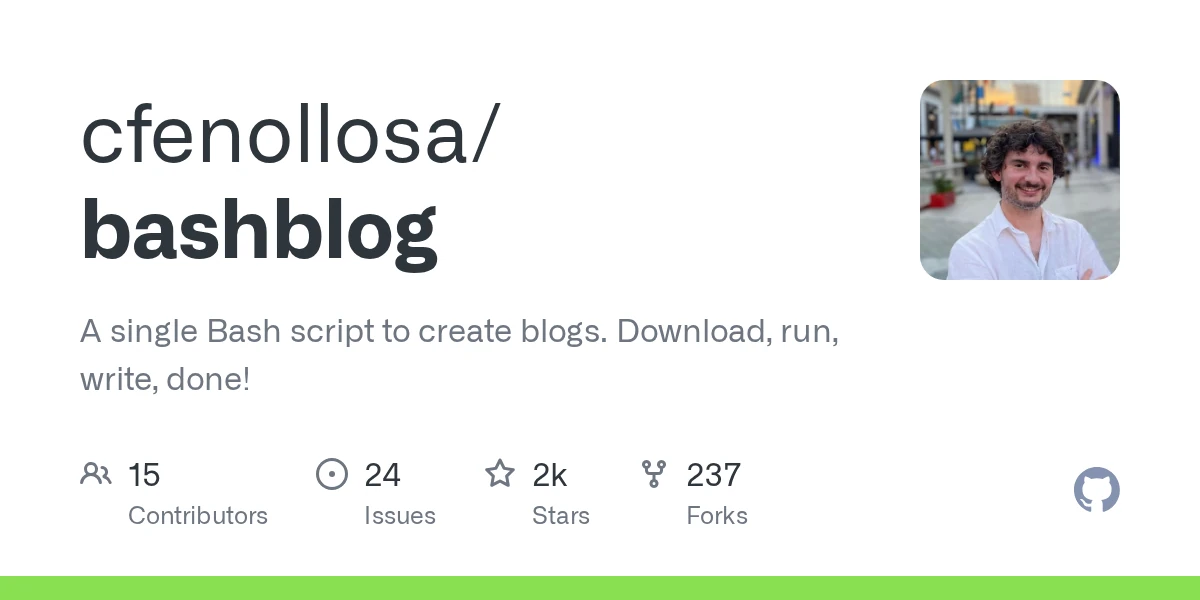Bashblog – a single bash script to create blogs