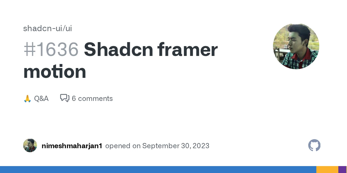 Shadcn framer motion · shadcn-ui/ui · Discussion #1636