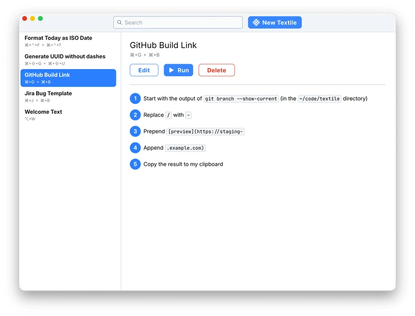 Show HN: Textile – A desktop app for weaving together bits of text