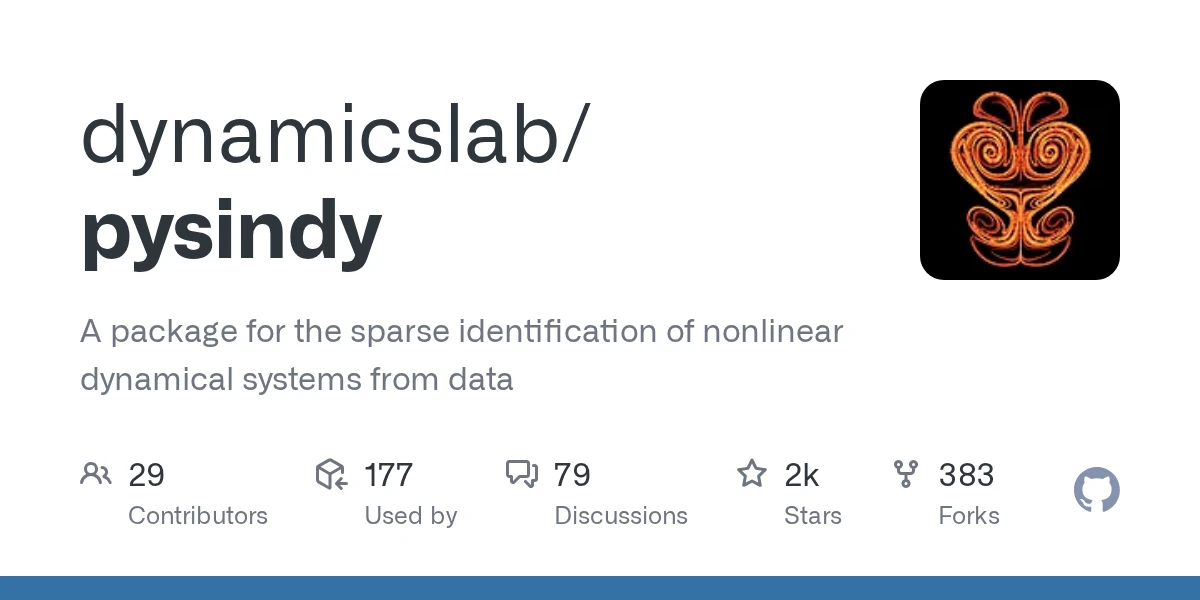 PySINDy – A package for the sparse identification of nonlinear dynamical systems