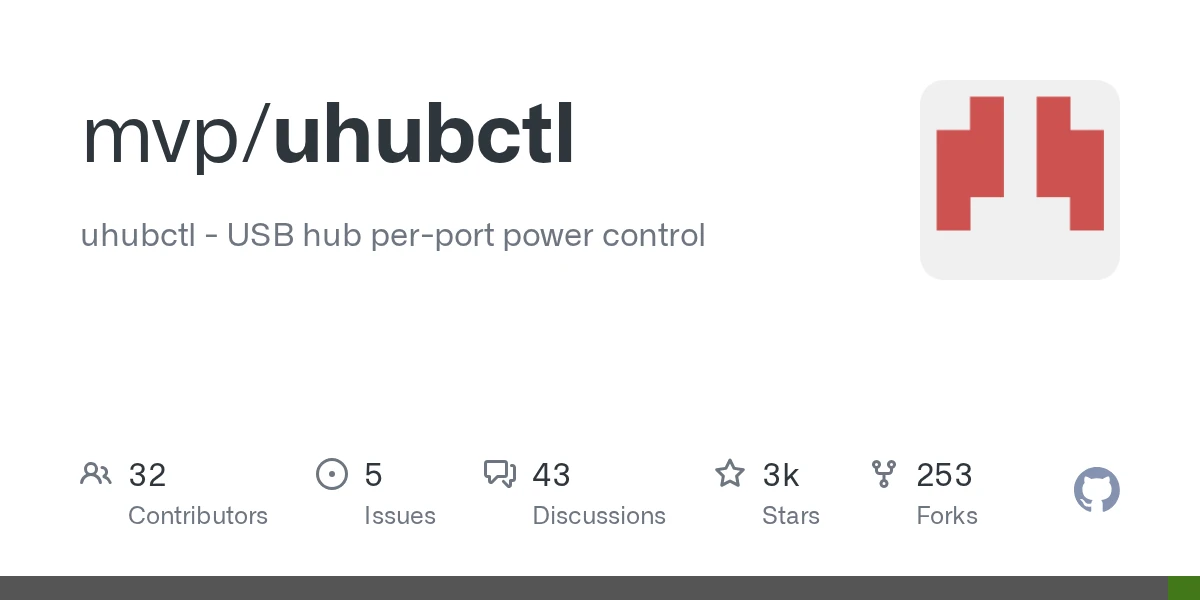 Uhubctl – control USB power per-port on smart USB hubs