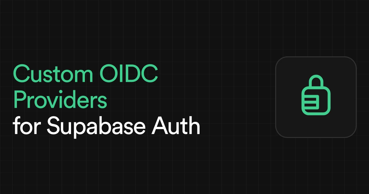 Custom OIDC Providers for Supabase Auth