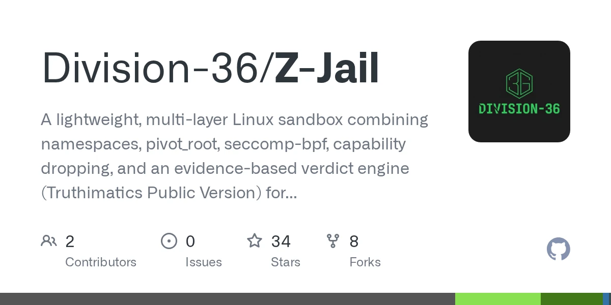 Show HN: Z-Jail – A 130 KB Linux sandbox-C99 with 7 defense layers and zero deps