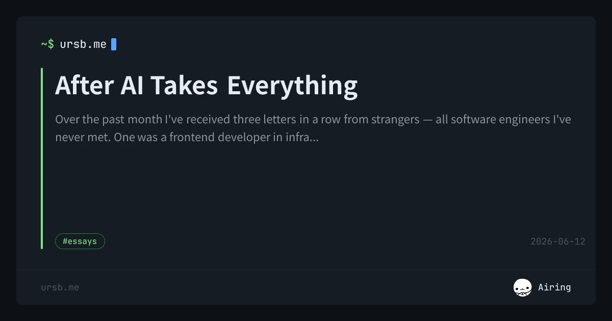 After AI Takes Everything
